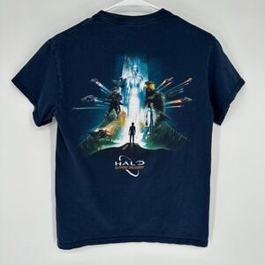 Halo Outpost Discovery Shirt Navy Blue Promo‎ Xbox Master Chief Cortana Mens S
